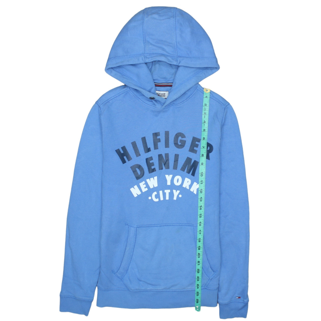 Tommy Hilfiger Men's Blue Pullover Hoodie Size S Graphic Print