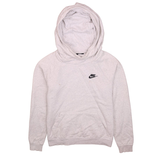 Nike Men Grey Pullover Hoodie Small Fleece Logo Sweatshirt