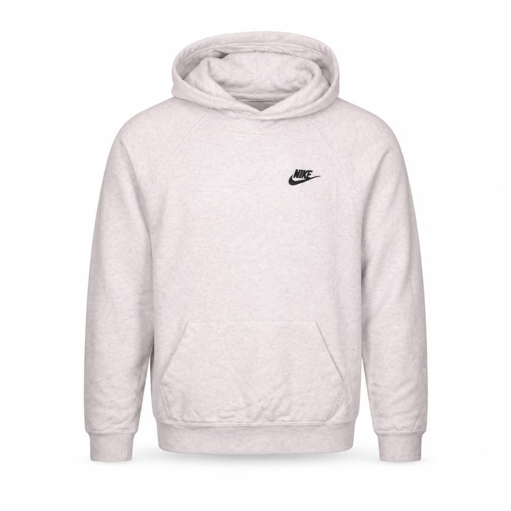Nike Men Grey Pullover Hoodie Small Fleece Logo Sweatshirt
