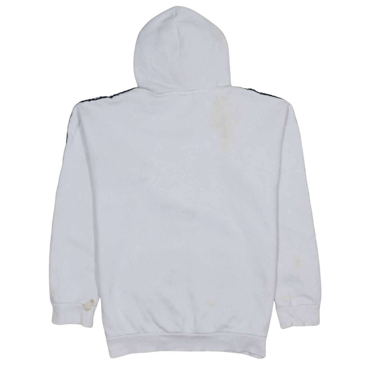 FILA Women White Pullover Hoodie Logo Tape S/10 Casual Long Sleeve