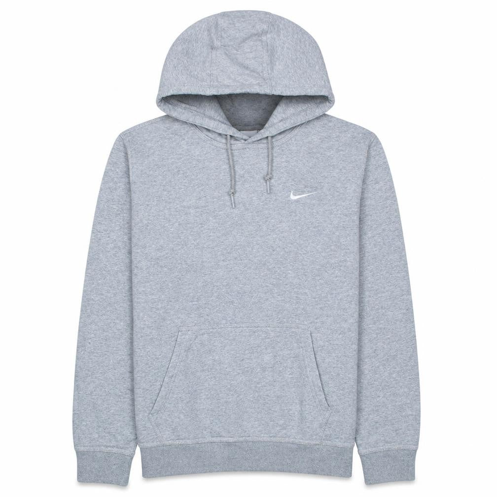 Nike Men Grey Pullover Hoodie L Regular Fit Fleece Sportswear