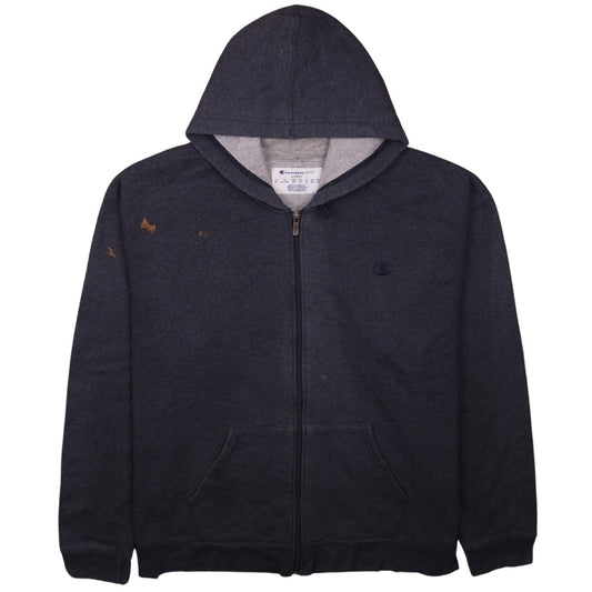 Champion Men’s Grey 2XL Full Zip Hoodie Sweatshirt