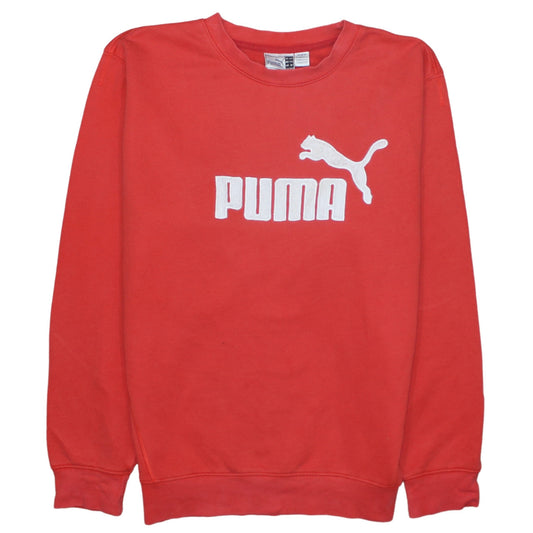Puma Mens Red Crew Neck Logo Sweatshirt Size 2XL