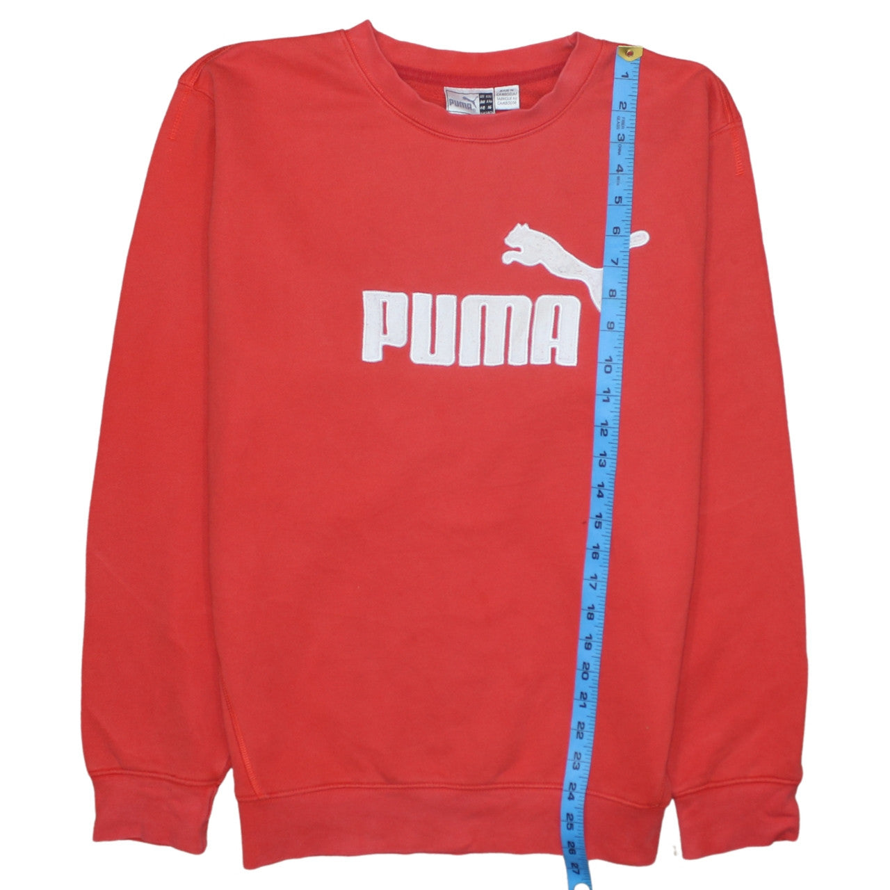 Puma Mens Red Crew Neck Logo Sweatshirt Size 2XL