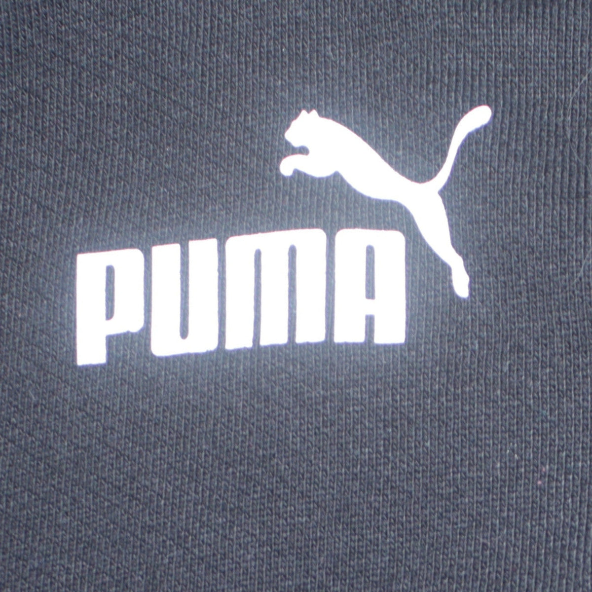 Puma Boys Black & White Pullover Hoodie 15-16 Years Colourblock Logo Fleece