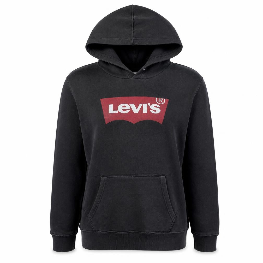 Levi's Womens Black L Pullover Hoodie Logo Cotton Sweatshirt
