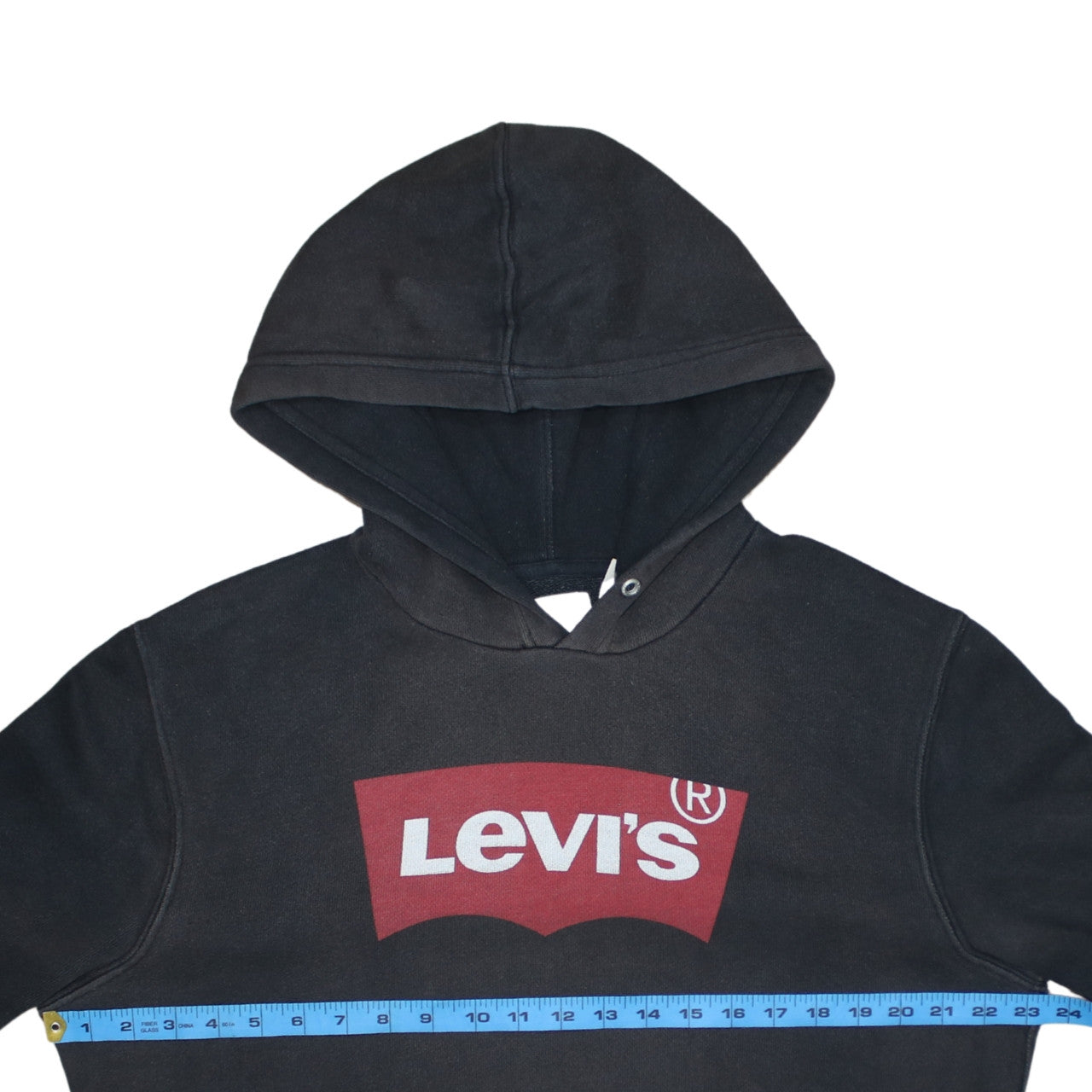 Levi's Womens Black L Pullover Hoodie Logo Cotton Sweatshirt
