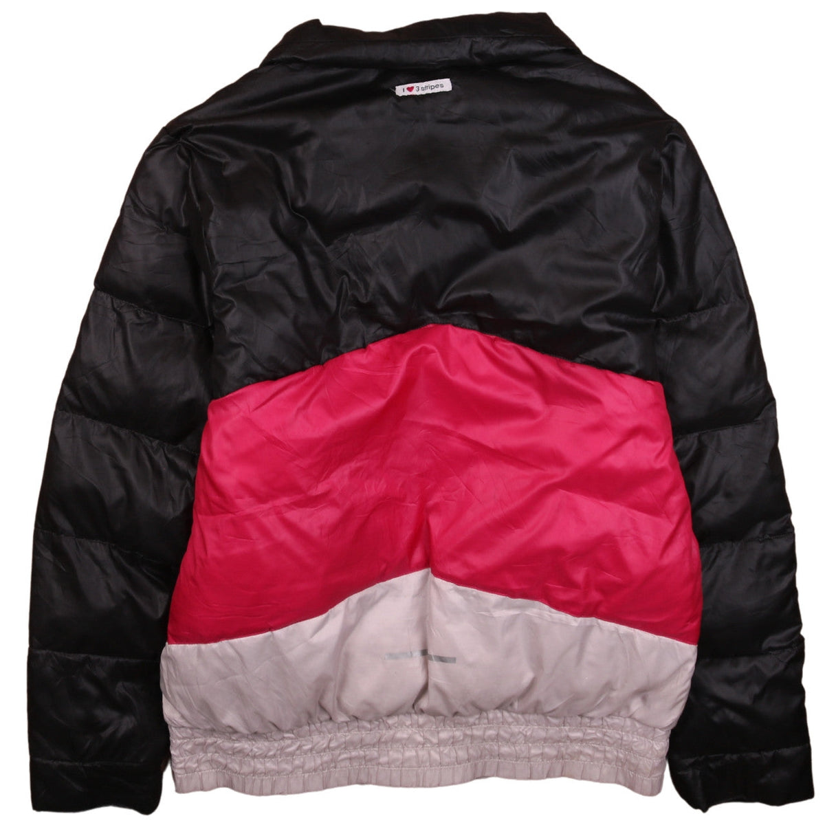 Adidas Girls Black Pink Ivory Colourblock Padded Activewear Jacket Age 14
