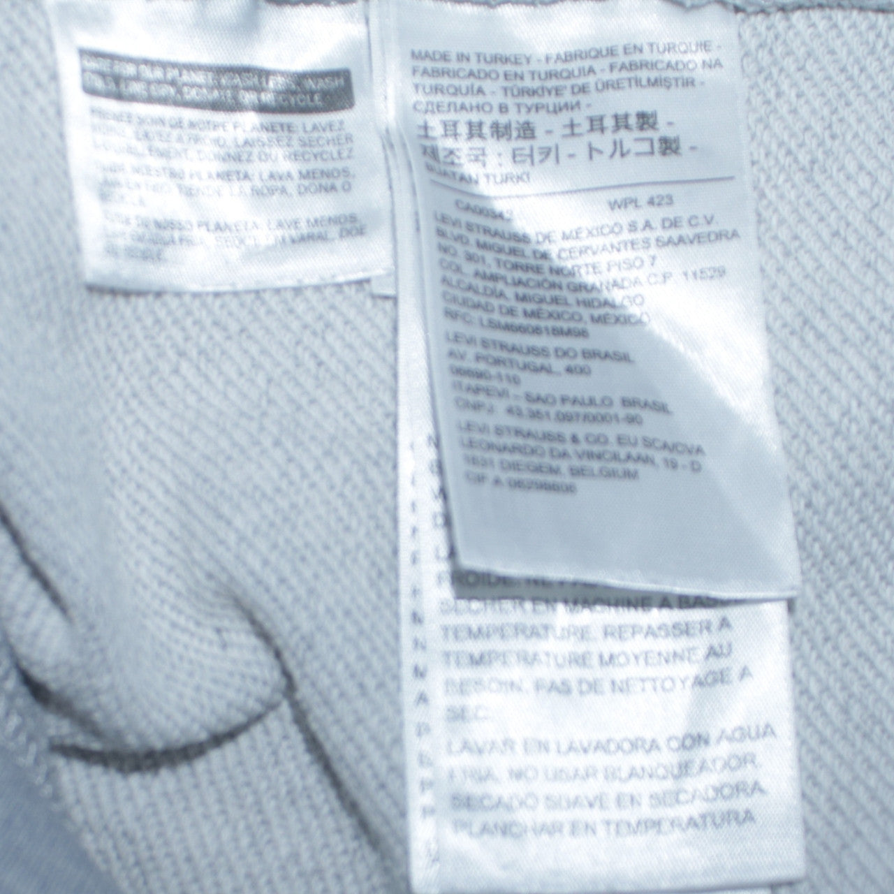 Levi's Men's Grey Pullover Hoodie S Classic Logo Sweatshirt