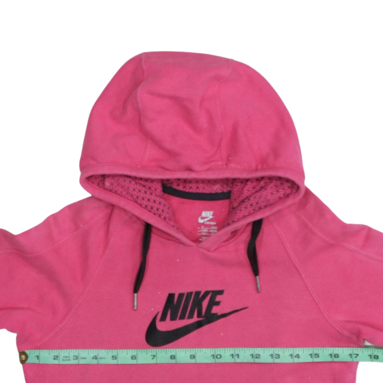 Nike Girls Pink Pullover Hoodie Medium 10-12 Years Graphic Print Hooded Sweatshirt