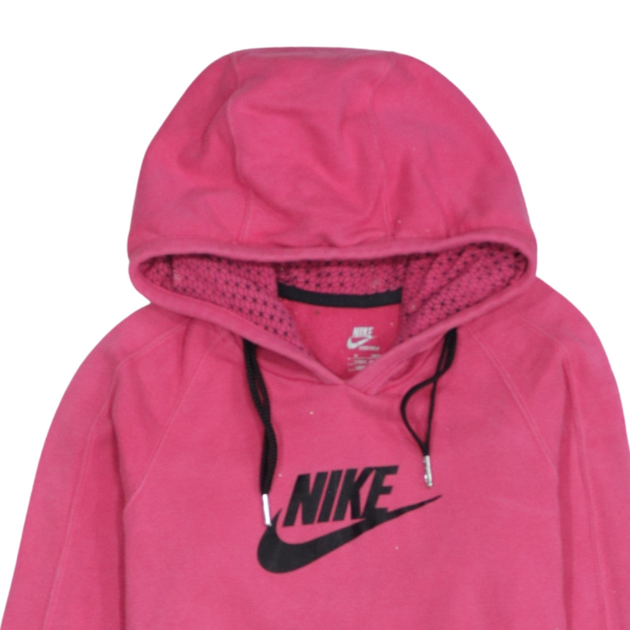 Nike Girls Pink Pullover Hoodie Medium 10-12 Years Graphic Print Hooded Sweatshirt