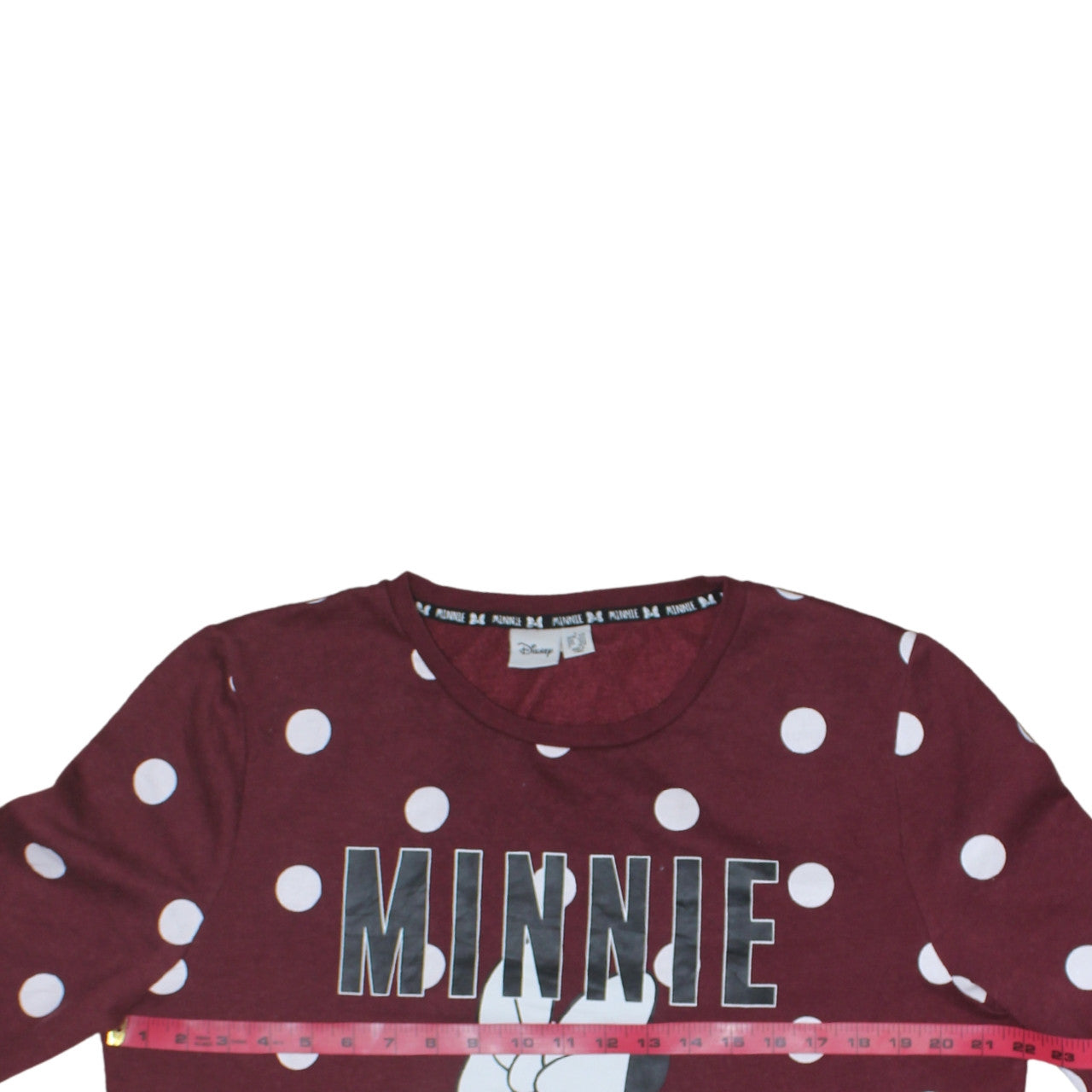 Disney Minnie Mouse Red Polka Dot Unisex Adult L Pullover Jumper