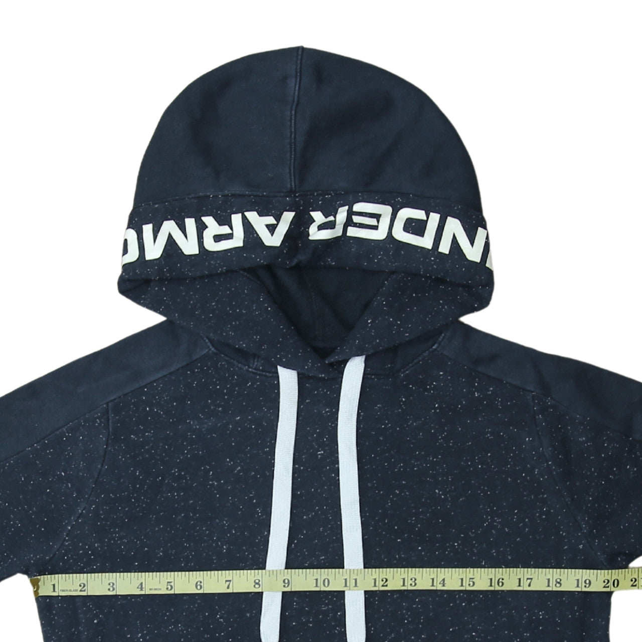 Under Armour Womens Navy Blue Speckled Pullover Hoodie Size S Loose Fit