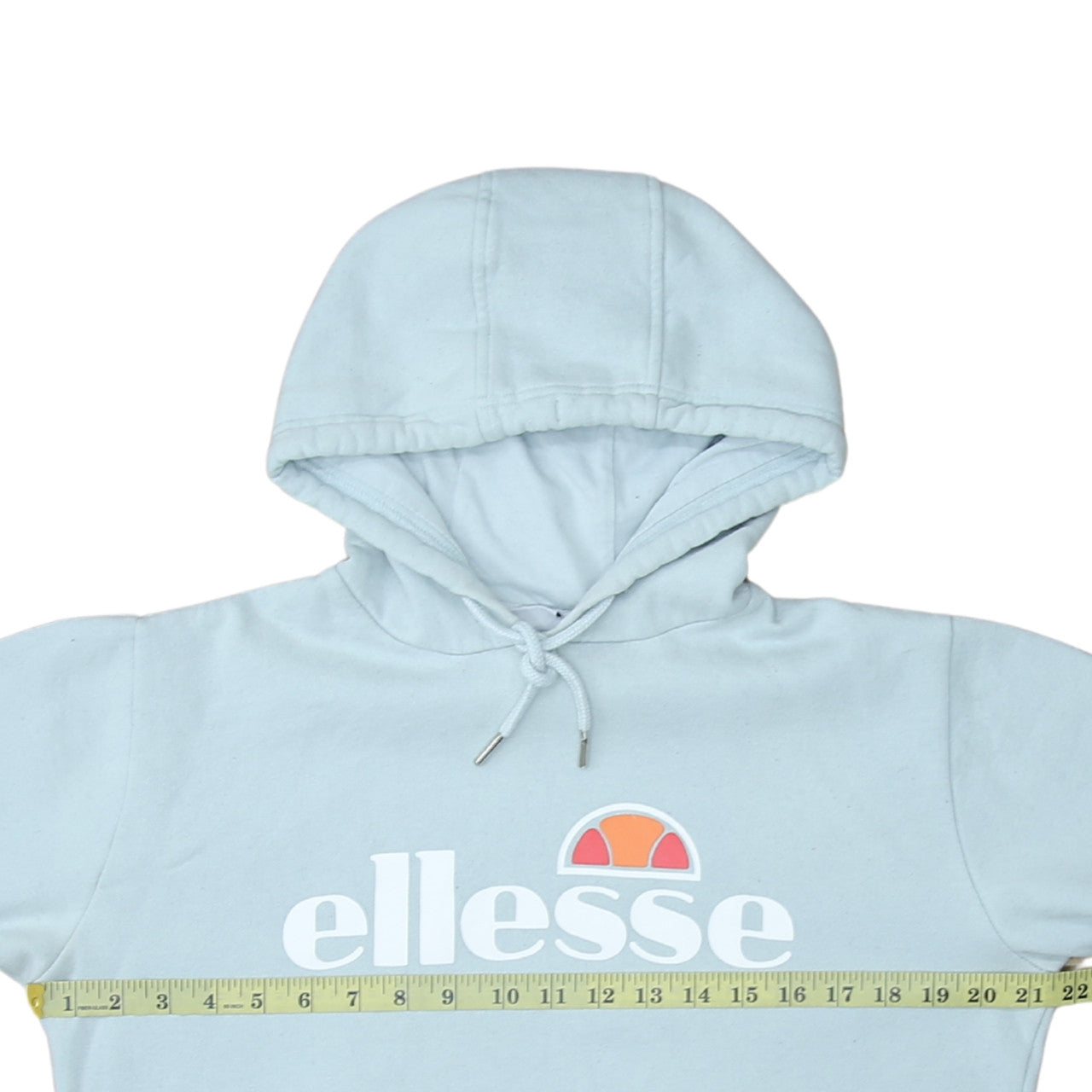 Ellesse Women Blue Pullover Hoodie UK 12 Hooded Logo Sport Style