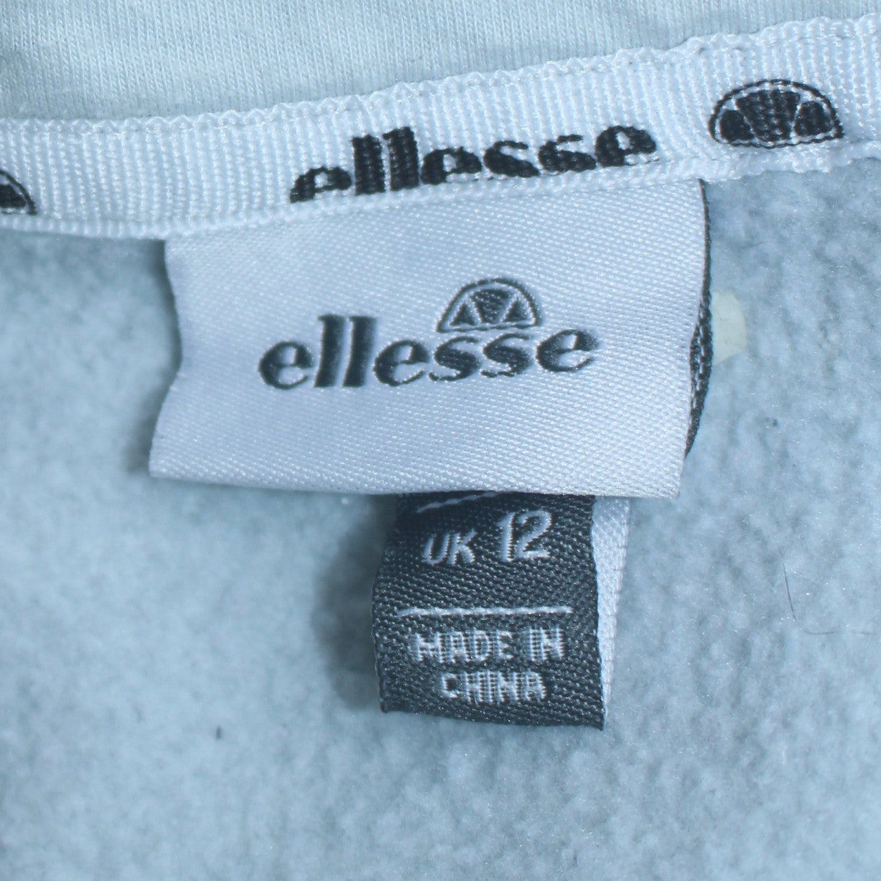 Ellesse Women Blue Pullover Hoodie UK 12 Hooded Logo Sport Style