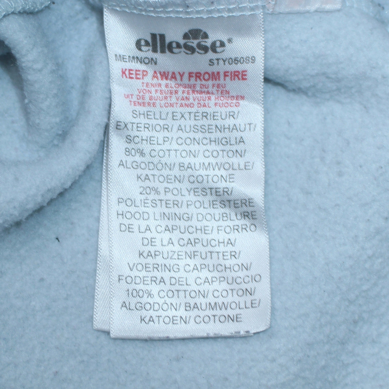 Ellesse Women Blue Pullover Hoodie UK 12 Hooded Logo Sport Style