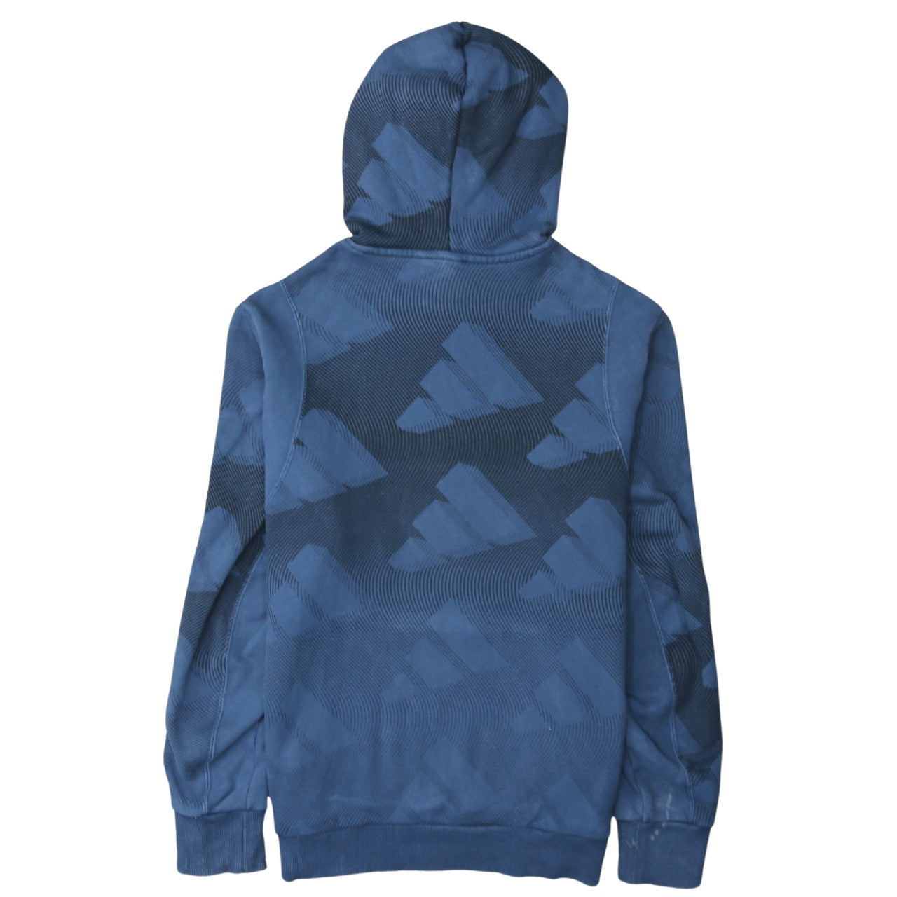 Adidas Men's Blue Pullover Hoodie Size L Sports Logo Sweatshirt