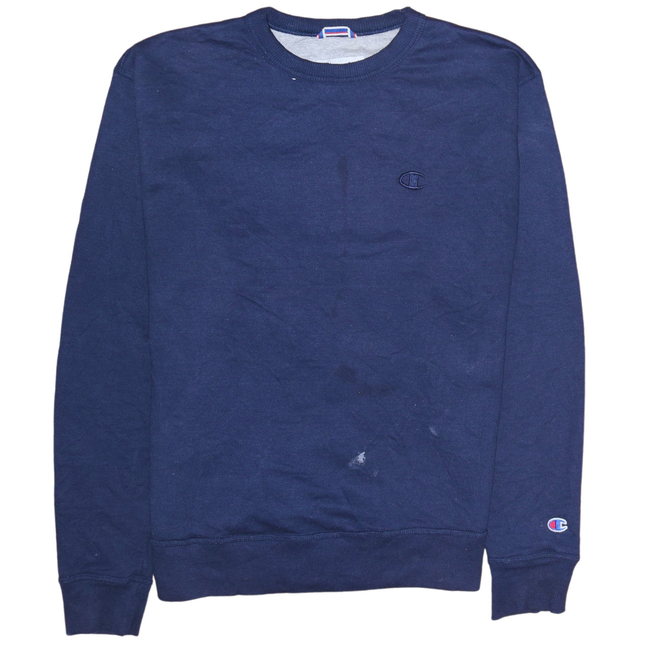 Champion Mens Navy Blue Crew Neck Pullover Sweatshirt Size M