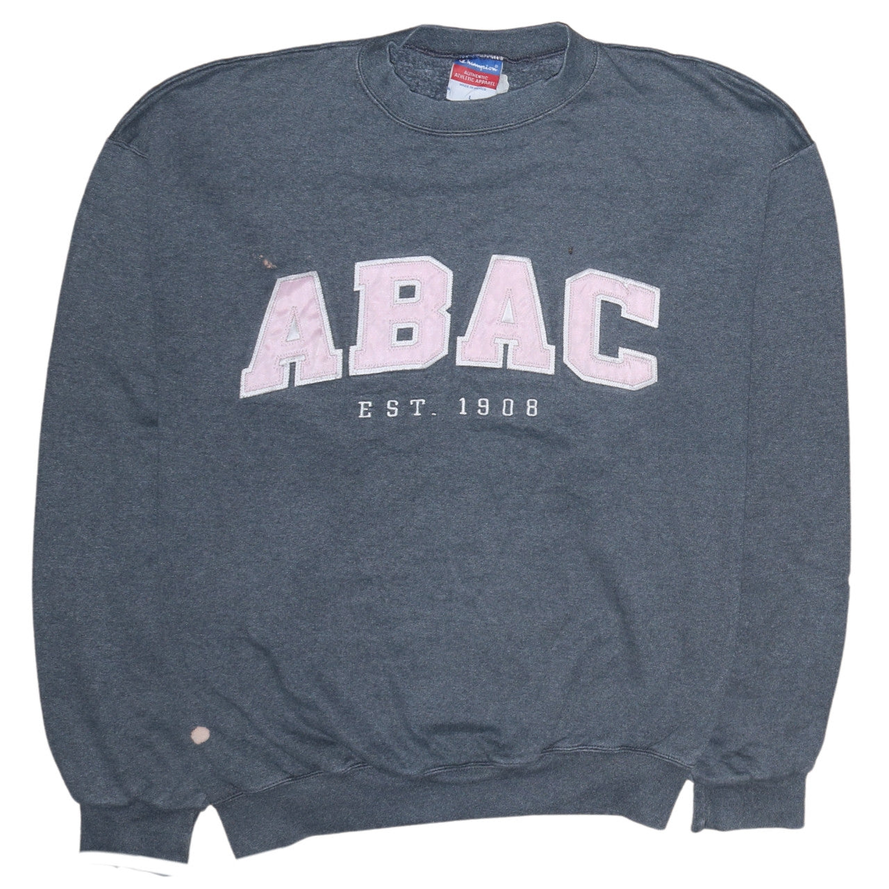 Champion Women's Grey ABAC Logo Pullover Sweatshirt Size L