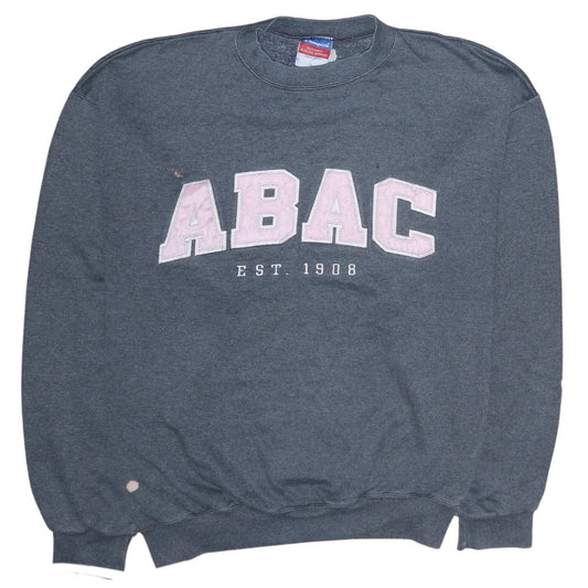 Champion Women's Grey ABAC Logo Pullover Sweatshirt Size L