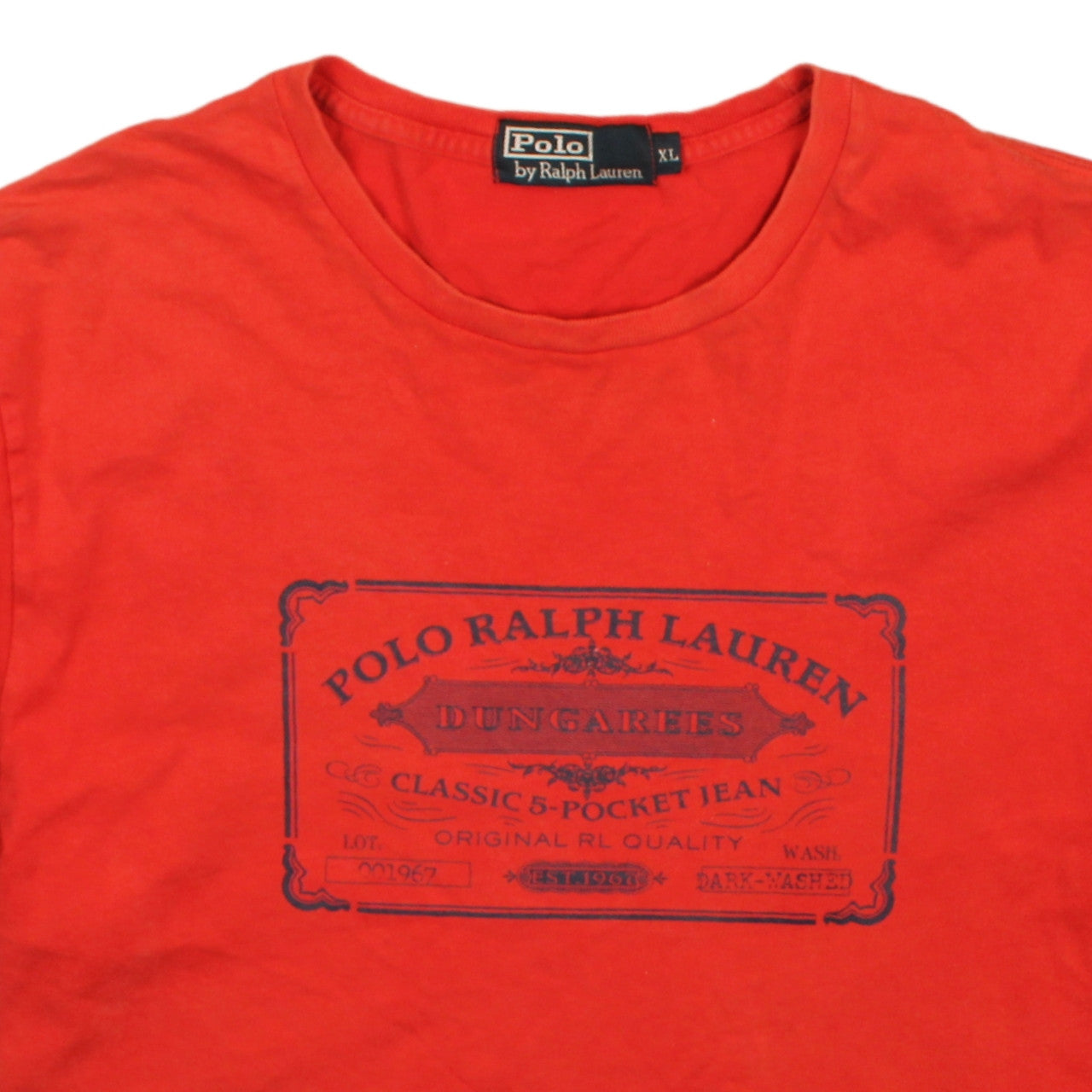 Ralph Lauren Men's Red XL Graphic Cotton Crew Neck T-Shirt