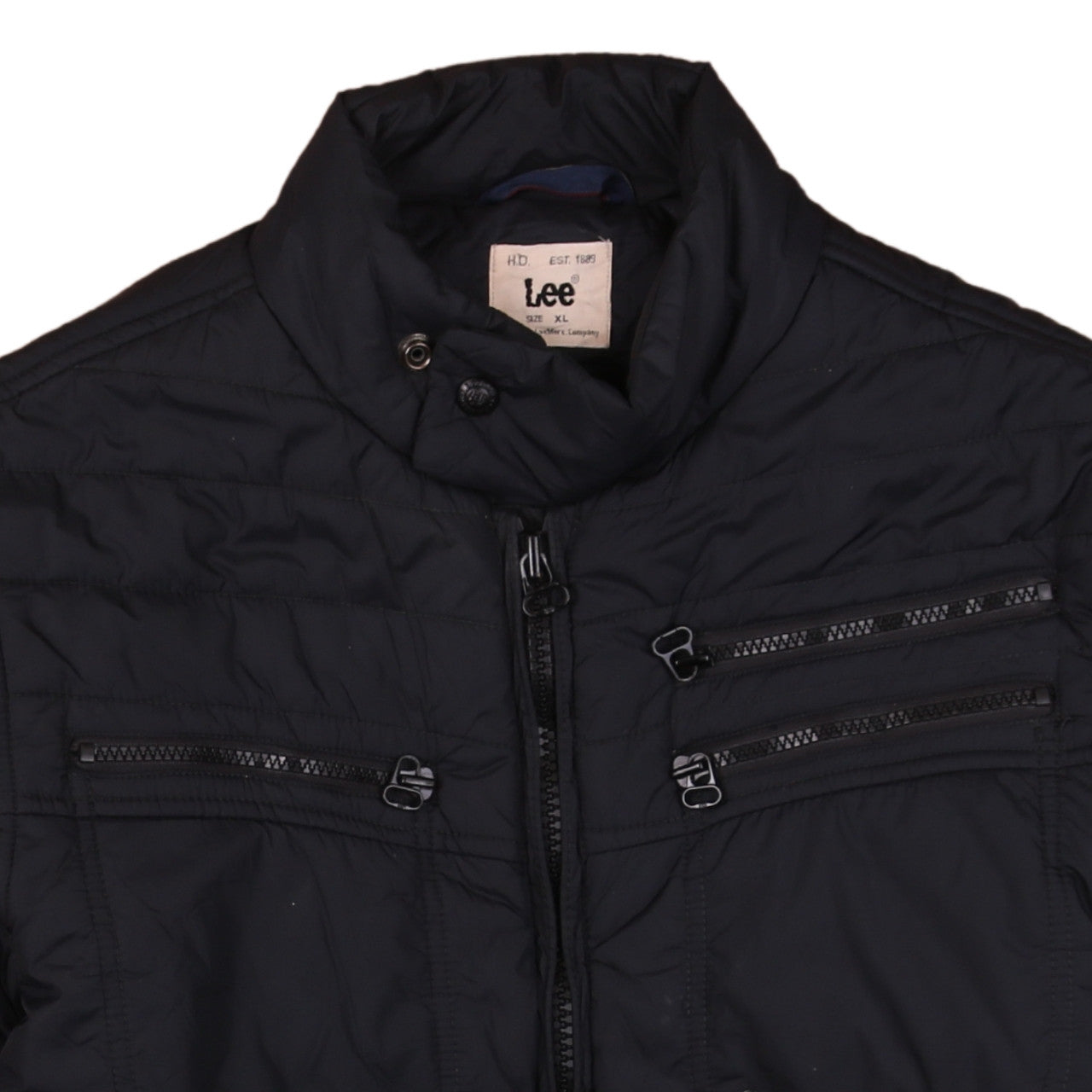 Lee Men's Black XL Basic Lightweight Jacket with Zipped Pockets