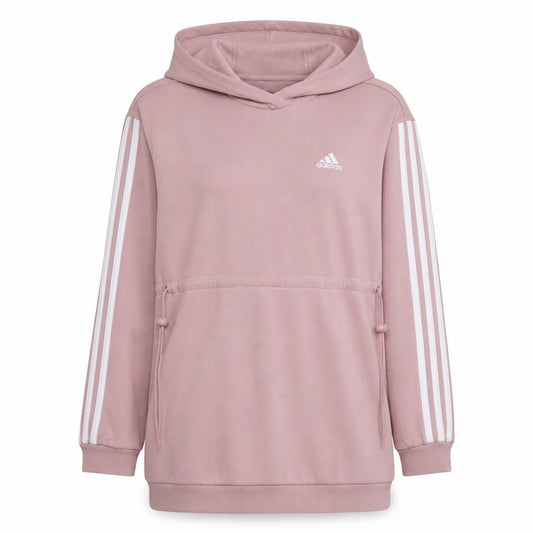 Adidas Women Pink Pullover Hoodie S 8-10 Hooded Cotton Blend Casual