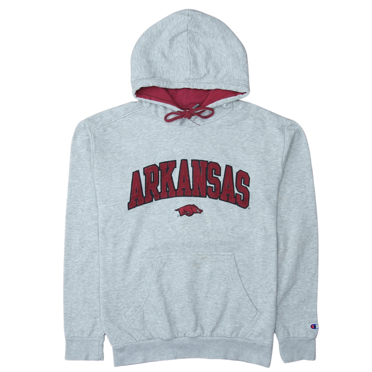 Champion Men’s Grey Arkansas Pullover Hoodie Size S
