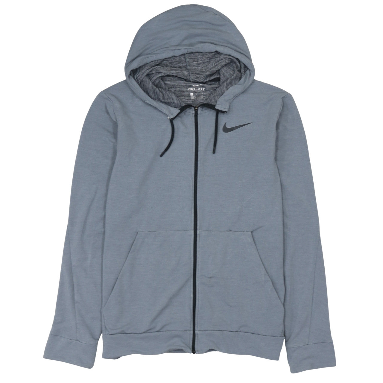 Nike Men's Grey Dri-FIT Full Zip Hoodie Size L Lightweight Sportswear