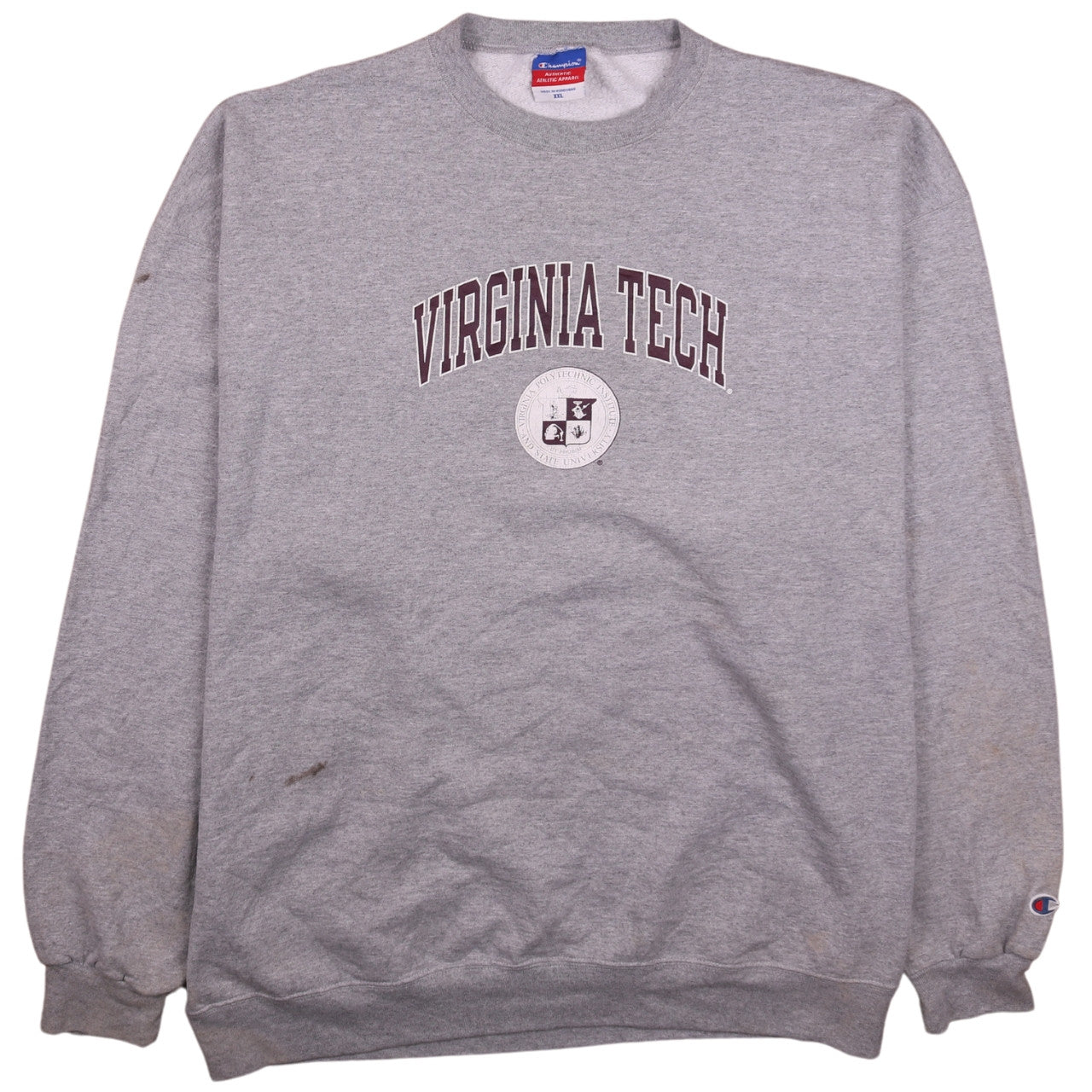 Champion Womens Grey Virginia Tech Pullover Sweatshirt XXL