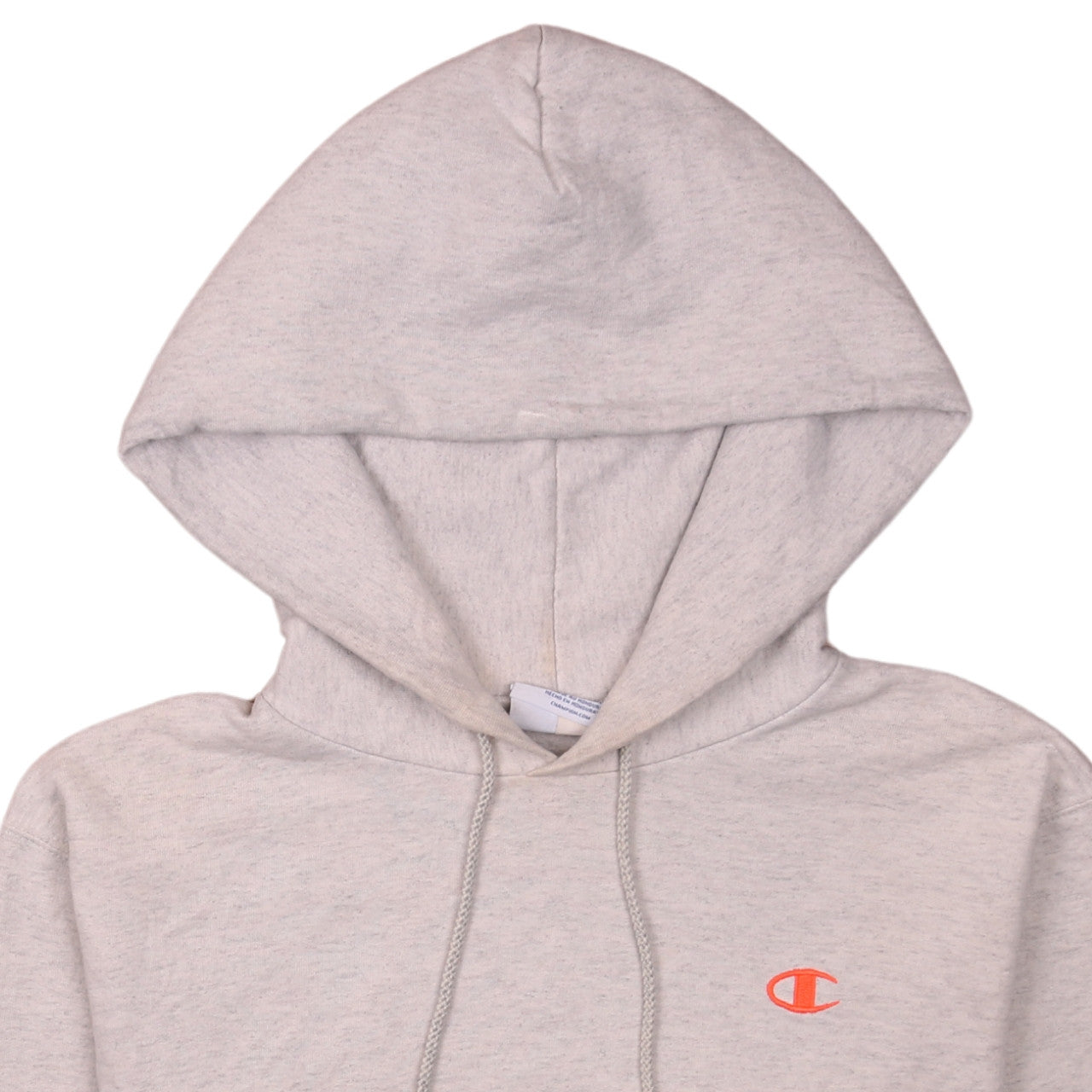 Champion Womens Beige Small Pullover Hoodie with Logo Print