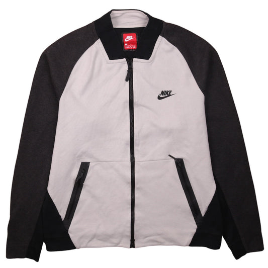 Nike Men's Black Grey Track Jacket L Lightweight Zip Sportswear