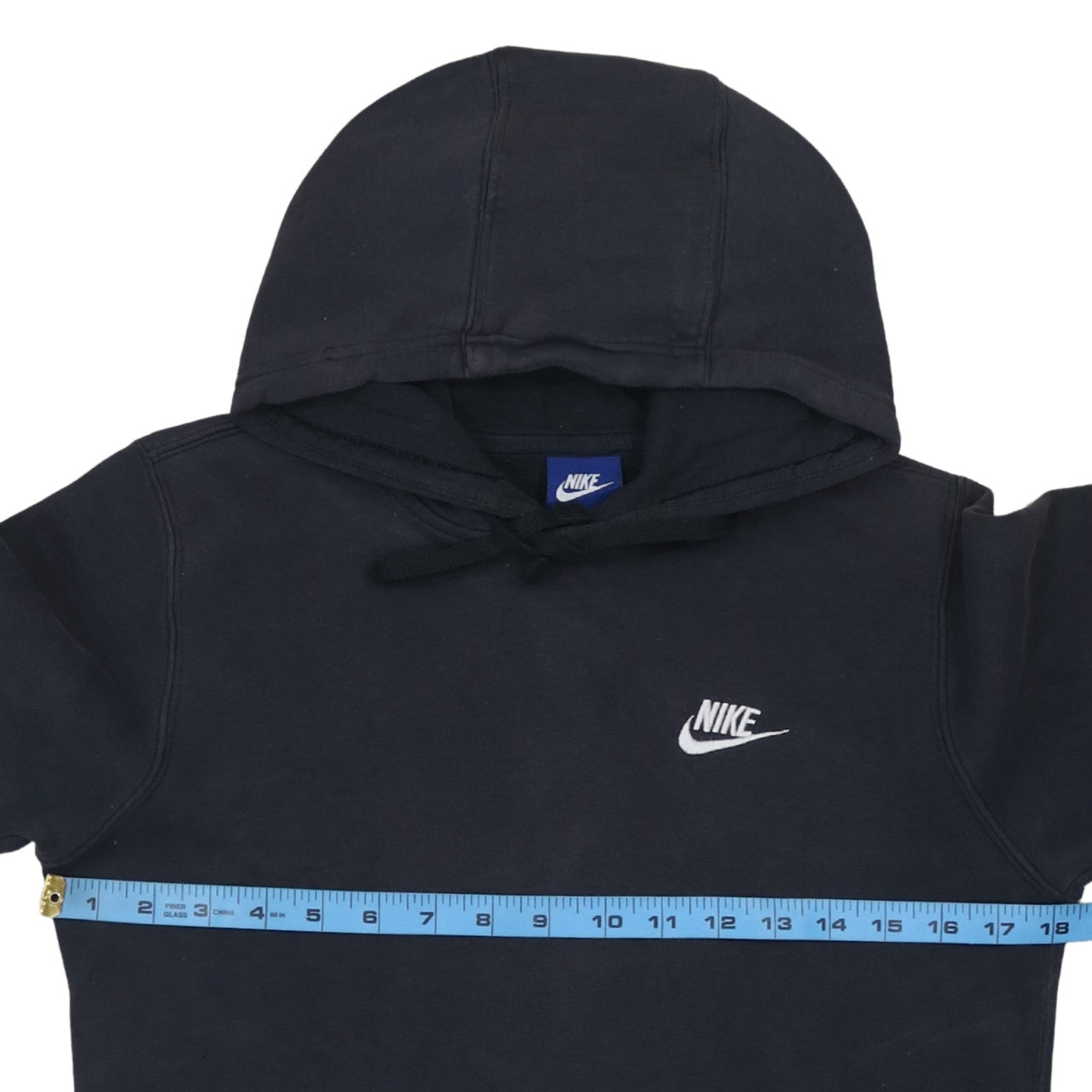 Nike Womens Black Pullover Hoodie XS Hooded Logo Cotton Blend