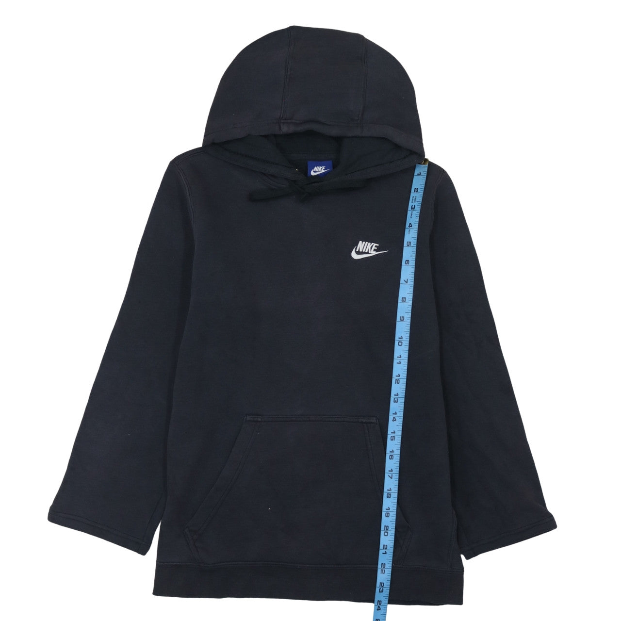 Nike Womens Black Pullover Hoodie XS Hooded Logo Cotton Blend