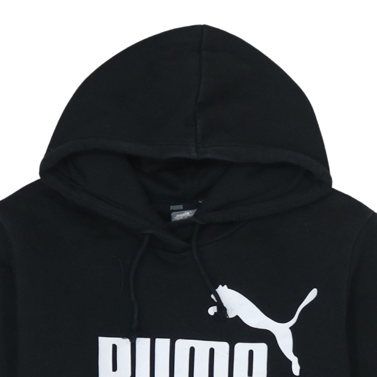 Puma Boys Black Pullover Hoodie Size 13 Years Fleece Logo Sweatshirt