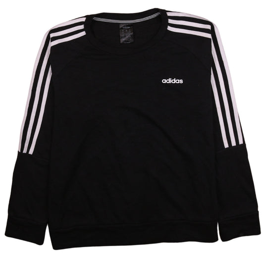Adidas Womens Black XL Sweatshirt Crew Neck Long Sleeve Logo