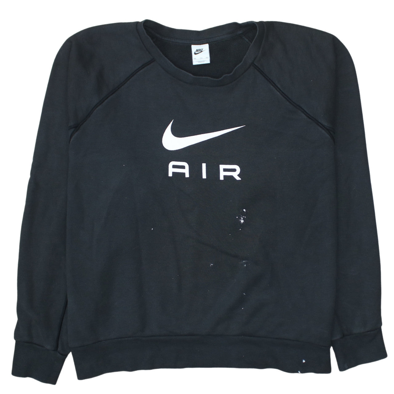 Nike Mens Black Air Logo Crew Neck Cotton Sweatshirt M
