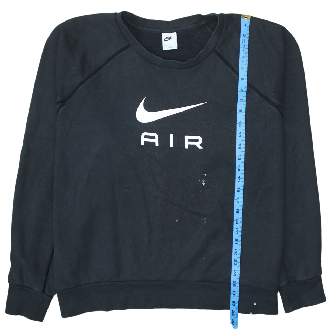Nike Mens Black Air Logo Crew Neck Cotton Sweatshirt M
