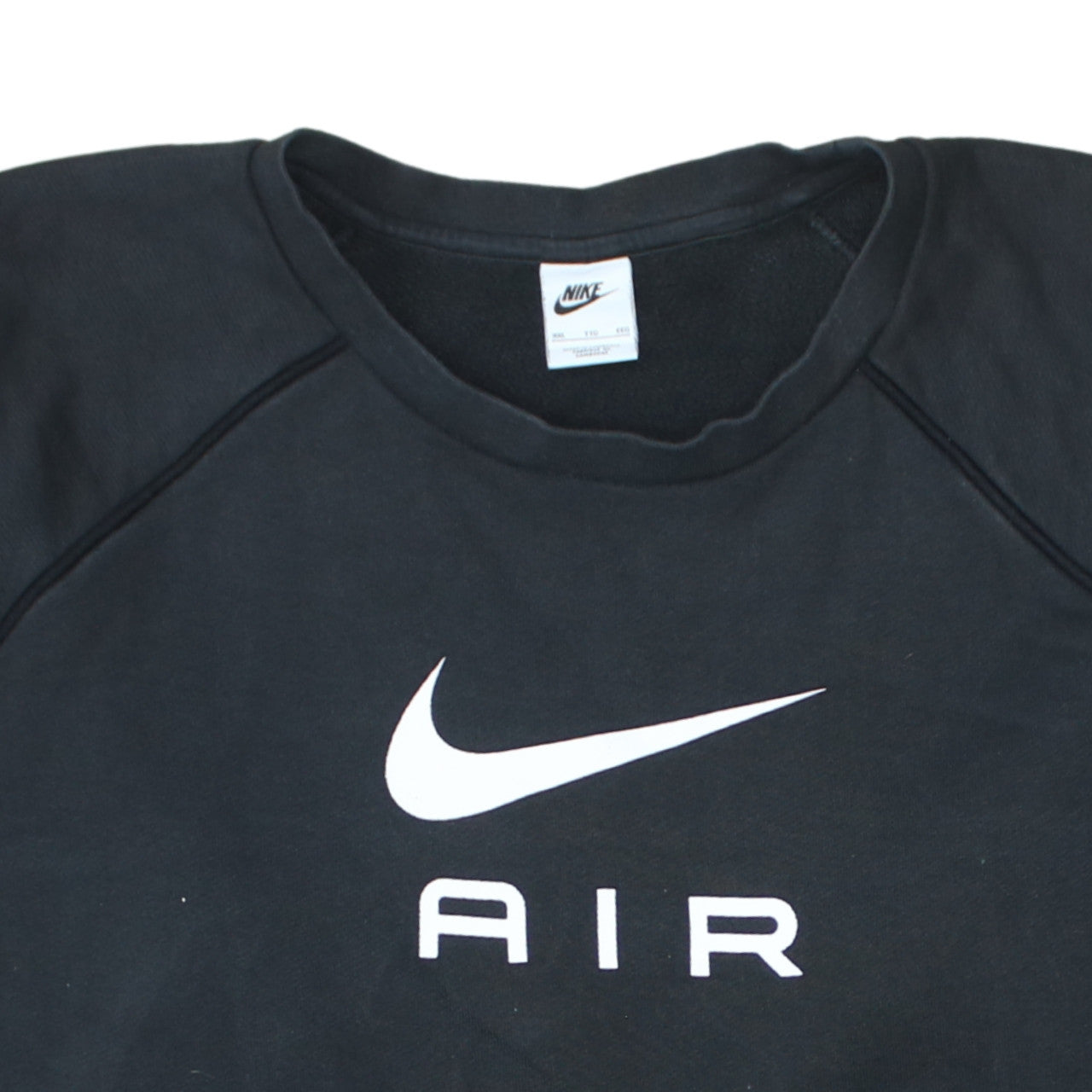 Nike Mens Black Air Logo Crew Neck Cotton Sweatshirt M