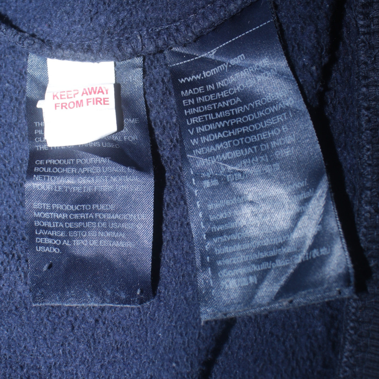 Tommy Hilfiger Boys Navy Blue Hoodie Size 164 Pullover Fleece Sweatshirt
