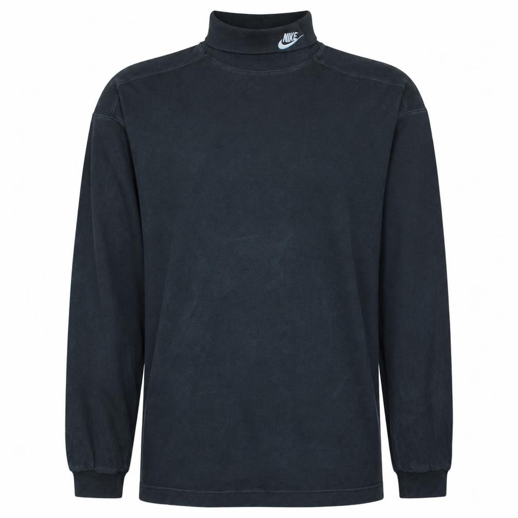 Nike Men's Black 2XL High Neck Pullover Sweatshirt Retro Logo