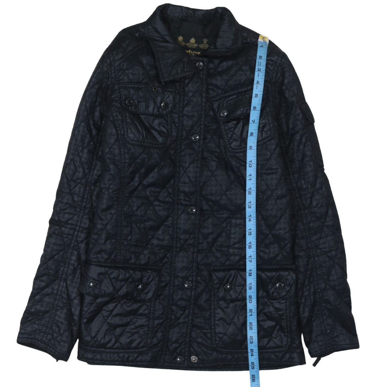 Barbour Womens Black Quilted Mid-Length Jacket Size 10