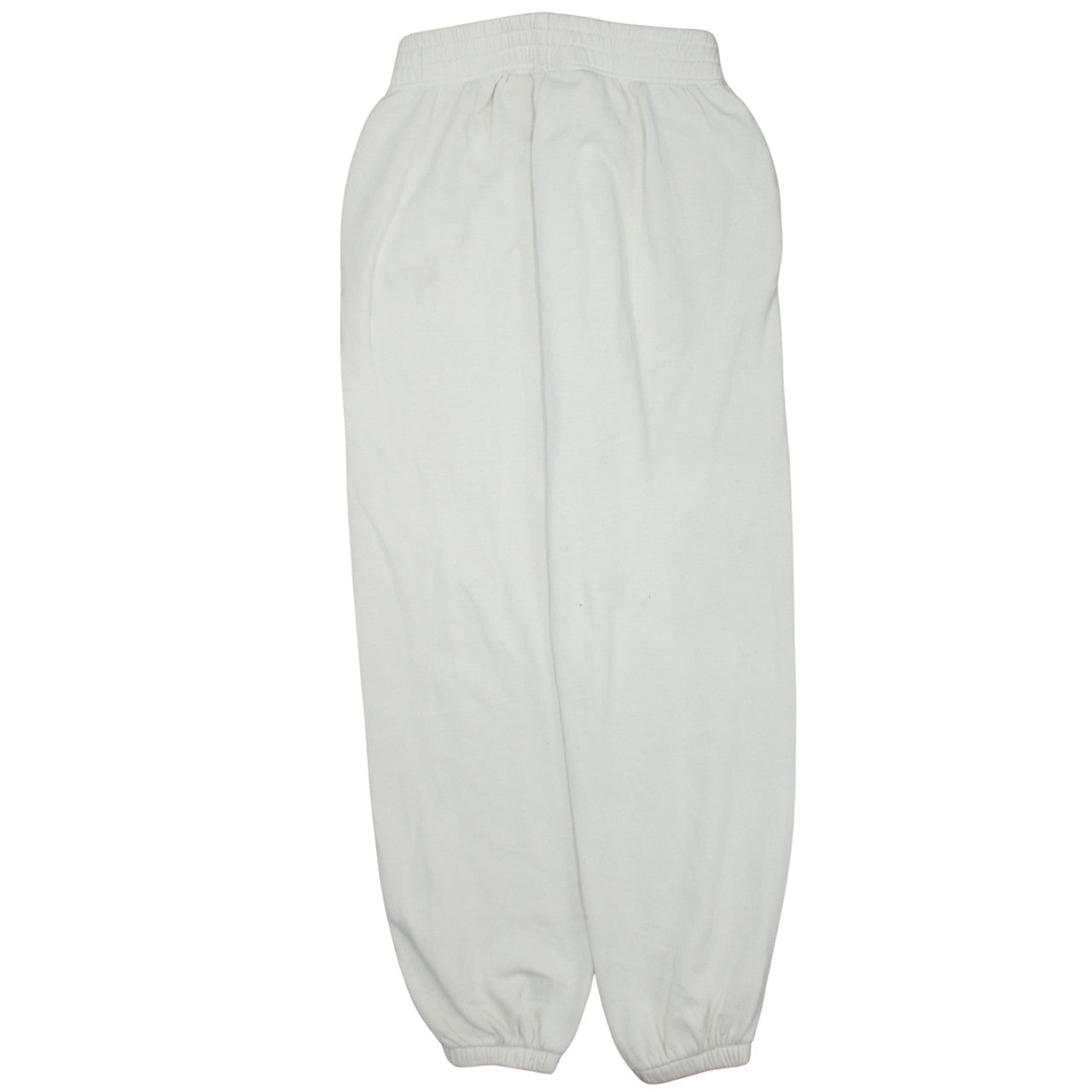 Nike Women's White Fleece Sweatpants Small Elastic Waist Logo