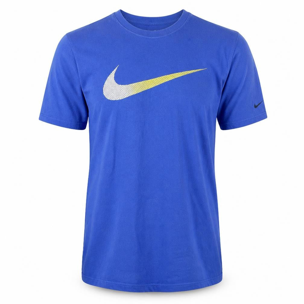 Nike Men's Blue Athletic Fit Graphic Logo T-Shirt Size M