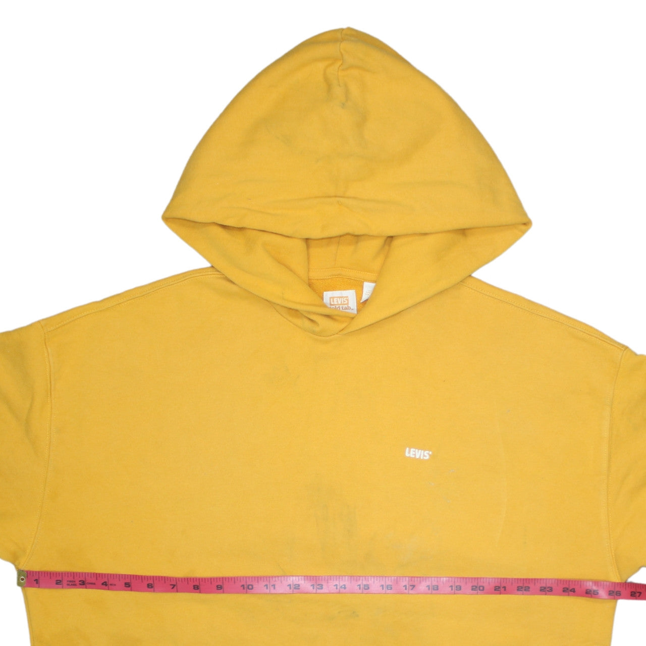 Levi's Men's Yellow Pullover Hoodie L Classic Fleece Sweatshirt