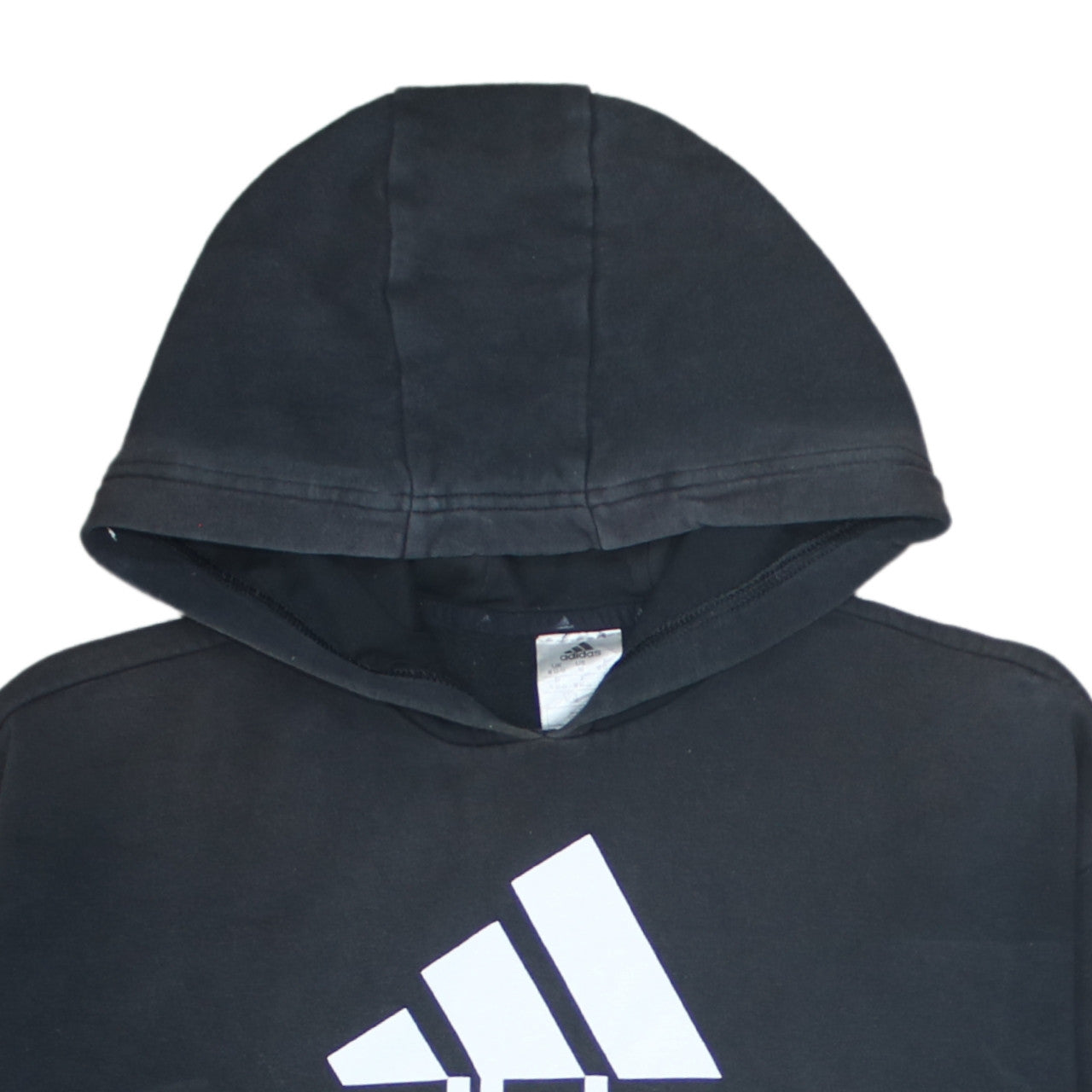 Adidas Womens Black Pullover Hoodie Size M Logo Print Casual