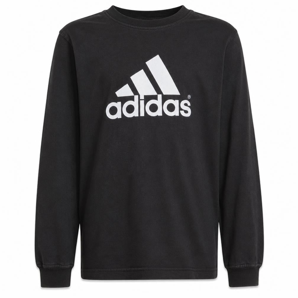 Adidas Boys Black 2XL Pullover Sweatshirt with Large Logo