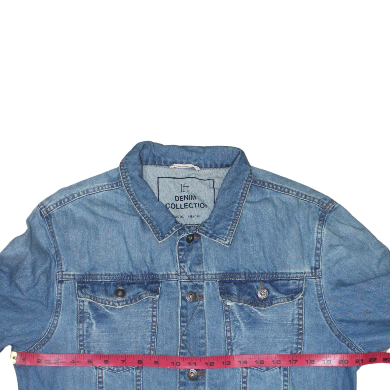 LFT Women Blue Denim Basic Jacket Size 14 Classic Casual Style