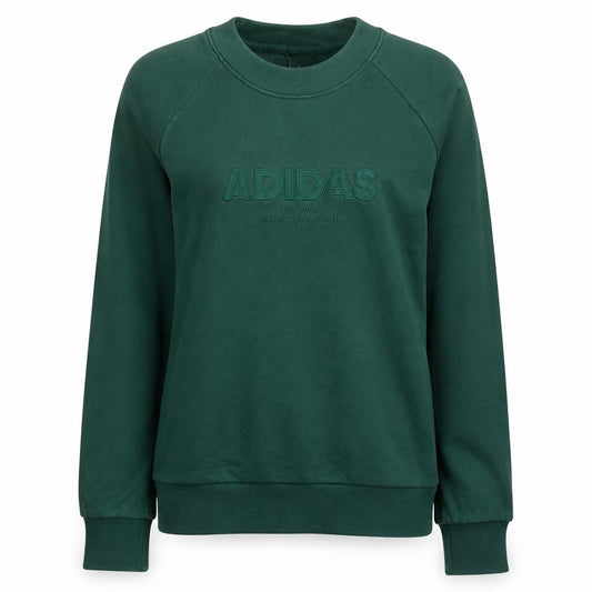Adidas Women's Green Crew Neck Pullover Sweatshirt UK 8-10 S
