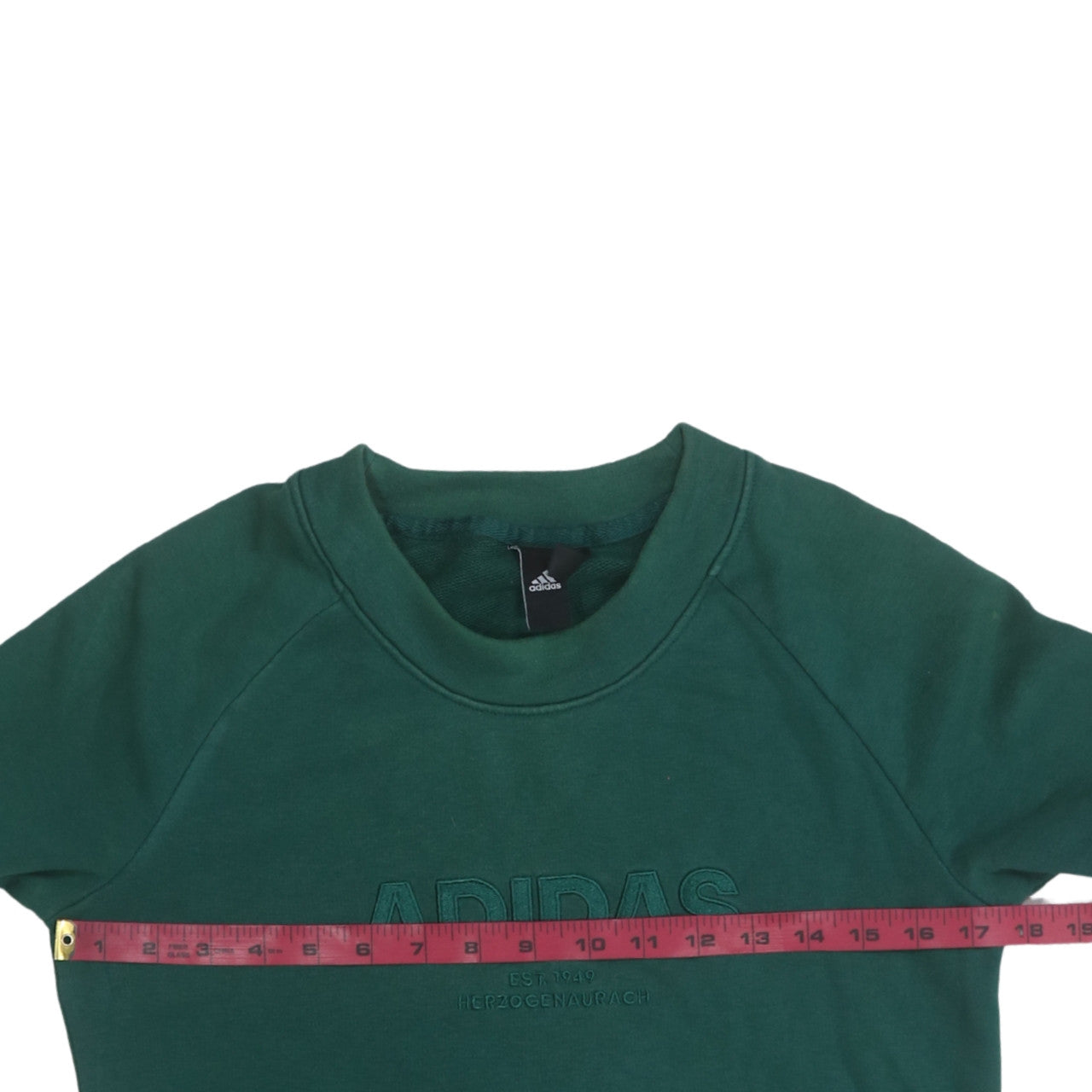 Adidas Women's Green Crew Neck Pullover Sweatshirt UK 8-10 S